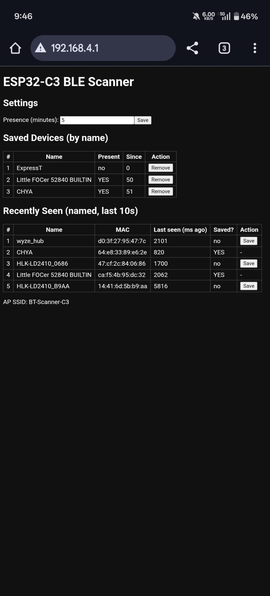 AVS vesc off Reminder